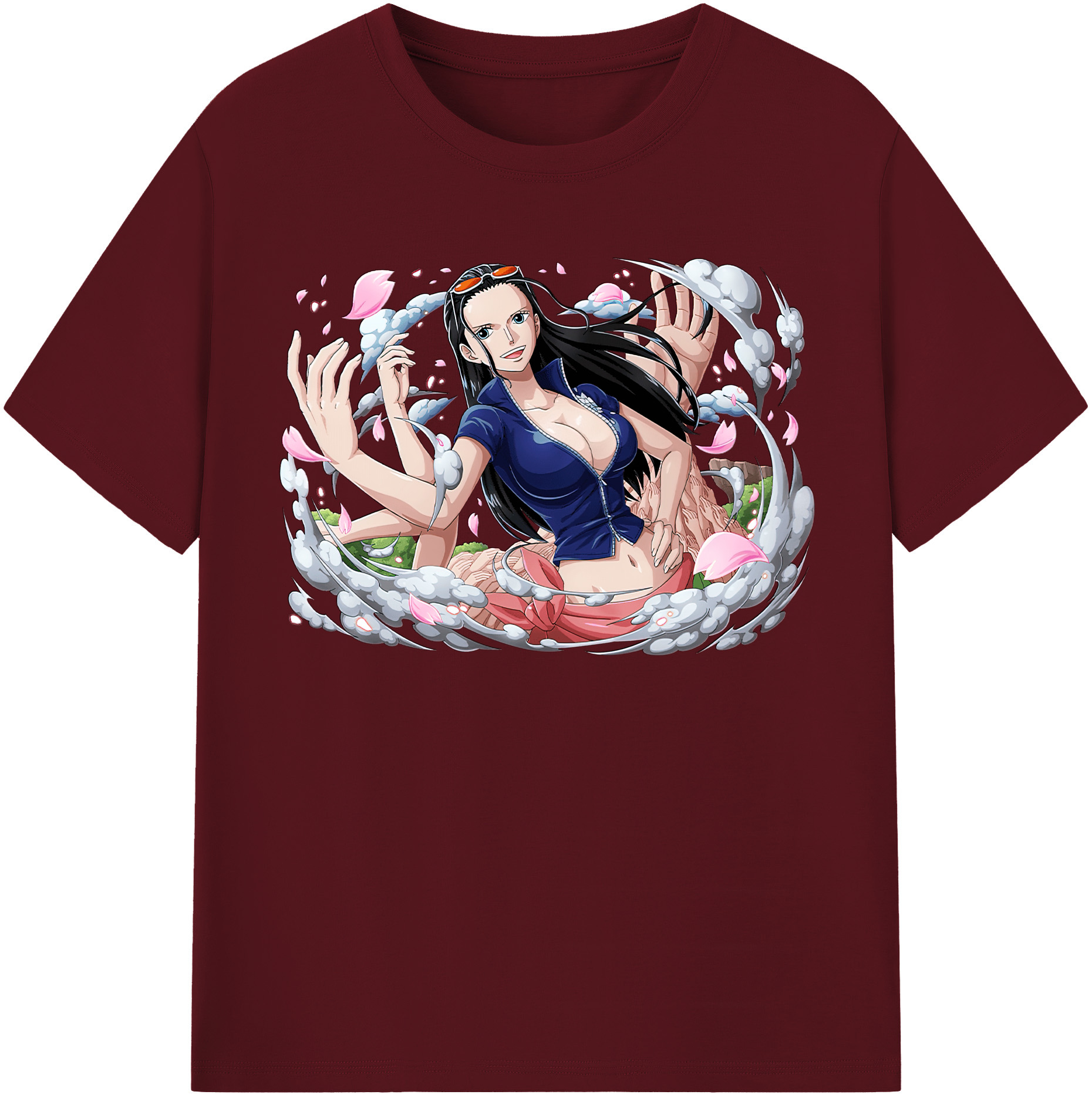 ワンピース ニコ・ロビン ONE PIECE Nico Robin 綿100％半袖Tシャツ（フロントプリント）